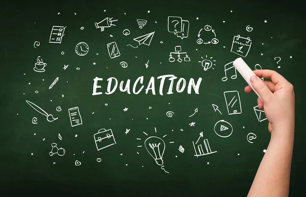 Hand drawing education concept concept — Foto Stock