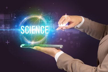 Dokunmatik ekran yakın plan, yeni teknoloji konsepti