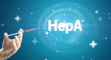 Virüs aşısıyla şırınga iğnesi