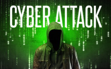 Yazı konsepti olan meçhul hacker.