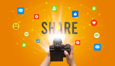 Sosyal medya içeriğini yakalamak için kamera kullanılıyor