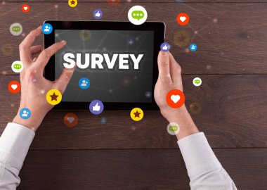 Dokunmatik ekran, sosyal medya konseptine yakın çekim