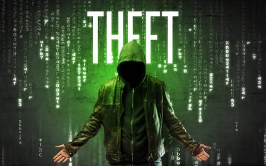 Yazı konsepti olan meçhul hacker.