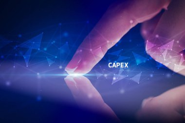 İş bağlantısı konsepti ile tablete dokunmak