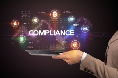 Yazılı dokunmatik ekranın yakın plan görüntüsü