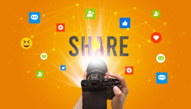 Sosyal medya içeriğini yakalamak için kamera kullanılıyor