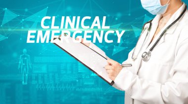 Doktor panoya notlar yazıyor, tıbbi teşhis konsepti.