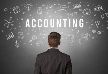 Bir iş adamının arkadan görünüşü