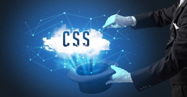 Sihirbaz ya da illüzyonist sihir numarası yapıyor.