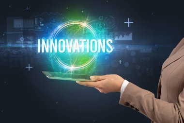 Dokunmatik ekran yakın plan, yeni teknoloji konsepti