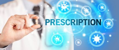 Doktor ilaç veriyor, virüs konsepti