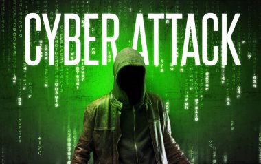 Yazı konsepti olan meçhul hacker.