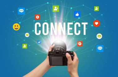 Sosyal medya içeriğini yakalamak için kamera kullanılıyor