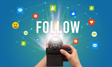 Sosyal medya içeriğini yakalamak için kamera kullanılıyor