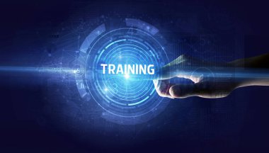 İş konseptine el sıkışma düğmesi