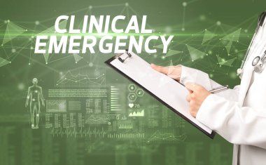 Doktor panoya notlar yazıyor, tıbbi teşhis konsepti.