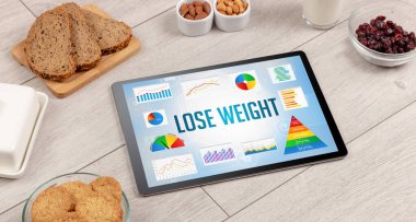 Organik gıda ve tablet bilgisayar