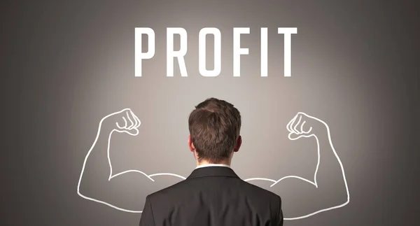 Vista posteriore di un uomo d'affari, concetto di business potente — Foto Stock