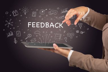 Dokunmatik ekran, sosyal medya konseptine yakın çekim