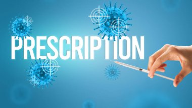 Doktorlar ellerinde şırınga olan beyaz bir eldiven veriyorlar.