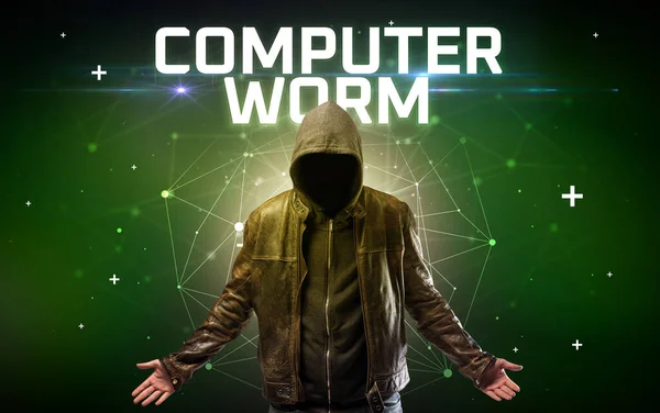 Mysterious hacker, online attack concept — Stock Photo, Image