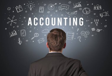 Bir iş adamının arkadan görünüşü