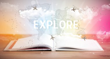 açık kitap, tatil konsepti