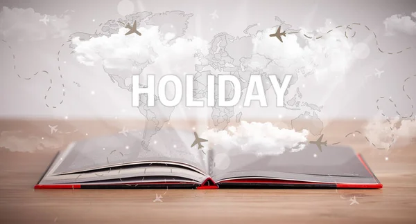 Open boek, vakantie concept — Stockfoto