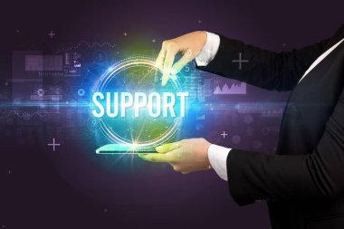 Dokunmatik ekran yakın plan, yeni teknoloji konsepti