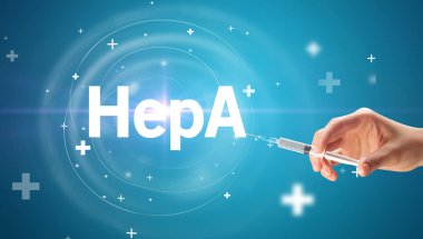 Virüs aşısıyla şırınga iğnesi