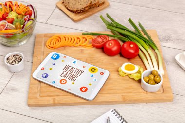 Sağlıklı Tablet Pc bileşimi konsepti