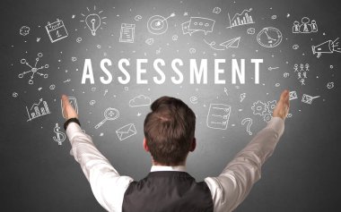 Bir iş adamının arkadan görünüşü