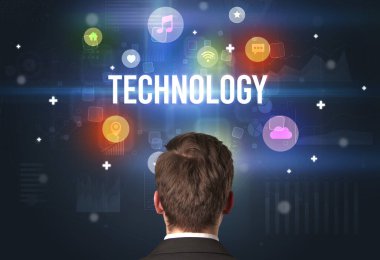 Bir iş adamının arkadan görünüşü