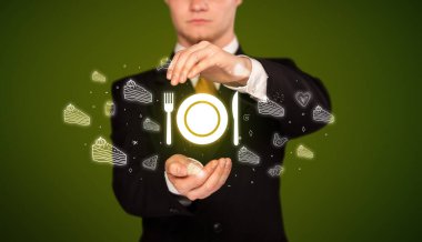 Elle tutulur yemek simgeleri