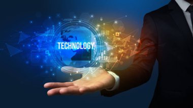 Teknolojiyle ilgili zarif el ele tutuşmalar.