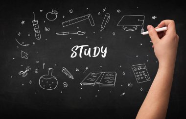 Hand drawing education concept concept