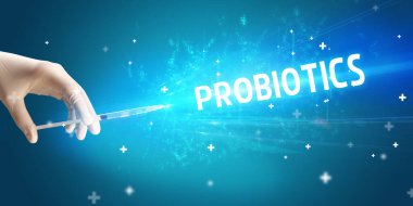 Şırınga, elinde tıbbi enjeksiyon