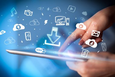 Elle çizilmiş simgelerle dokunmatik ekranı kapat