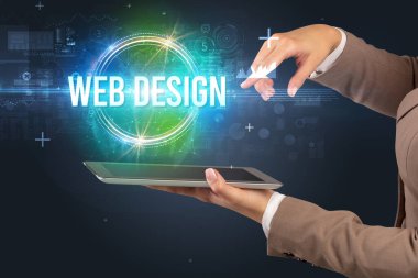 Dokunmatik ekran yakın plan, yeni teknoloji konsepti