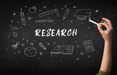 Hand drawing education concept concept