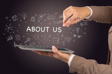 Dokunmatik ekran, sosyal medya konseptine yakın çekim