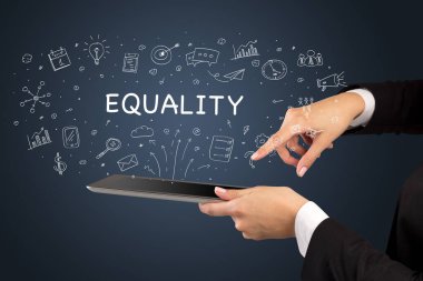 Dokunmatik ekran, sosyal medya konseptine yakın çekim