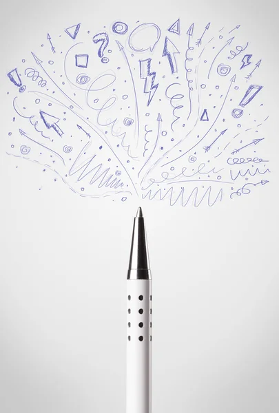 Penna ritning skissartad pilar — Stockfoto