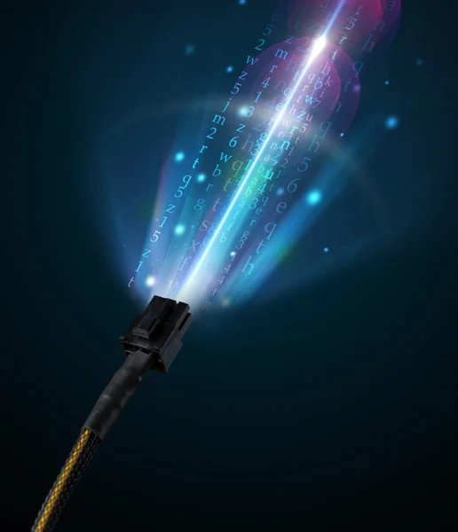 Glowing electric cable — Stock Photo, Image