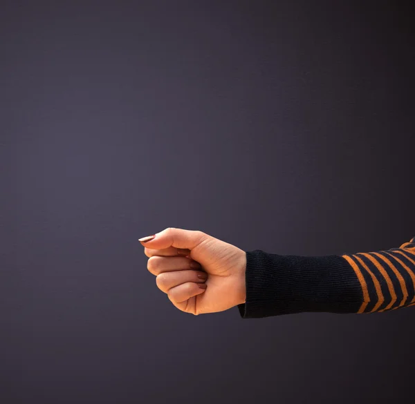 Woman presenting copy space — Stock Photo, Image