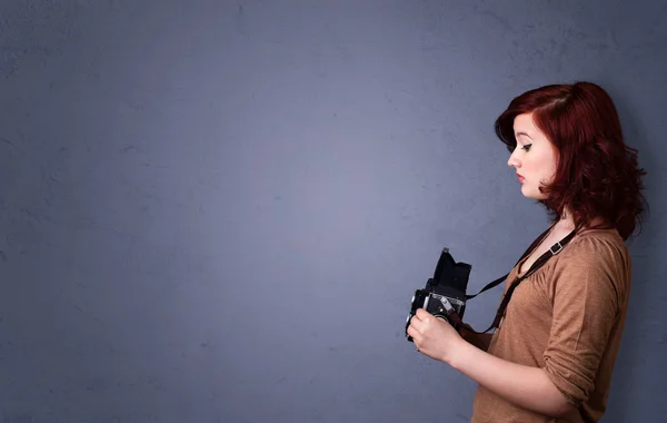 Fotograf fotografowania zdjęć z obszaru miejsce — Zdjęcie stockowe