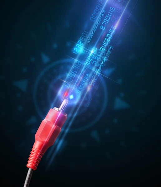 Glowing electric cable — Stock Photo, Image