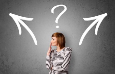 genç kadın bir karar alarak