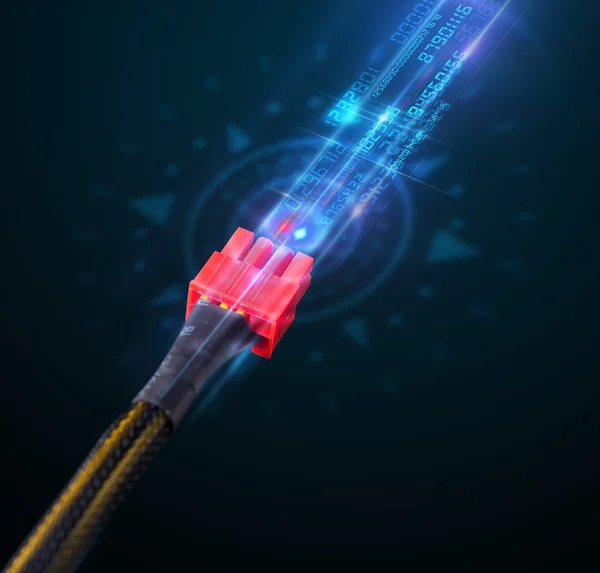 Glowing electric cable — Stock Photo, Image