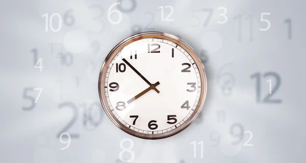 Modern clock with numbers comming out — Stock Photo, Image